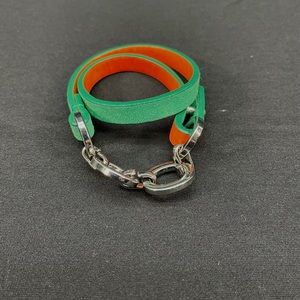 NWOT - Steel and leather bracelet by Casa Maria
